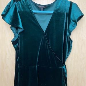 Velvet green top